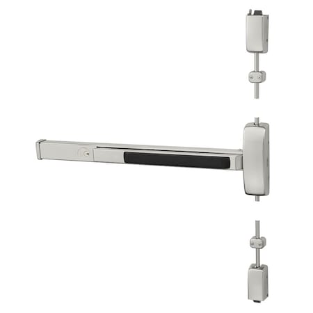 Grade 1 Surface Vertical Rod Exit Device, Wide Stile Pushpad, 36-in Device, 120-in Door Height, Stor